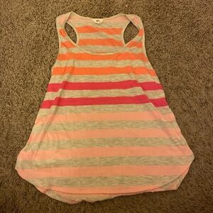 One Clothing Pink and Orange Striped Top